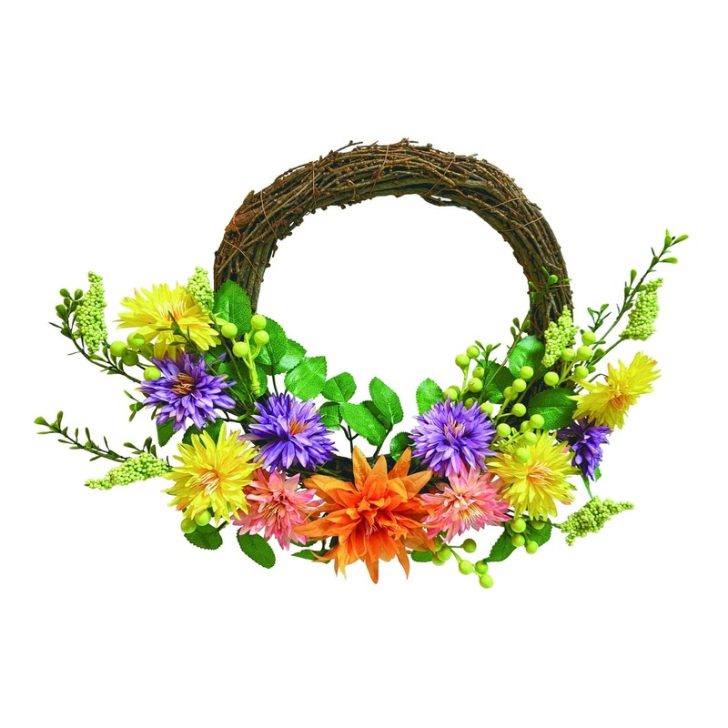 Transpac Bright Sunflower Wreath