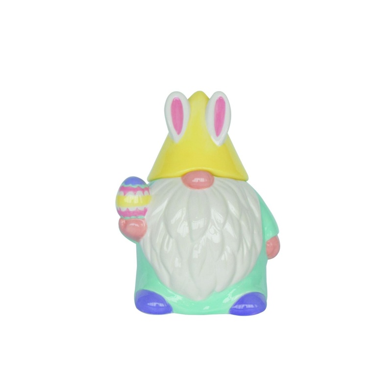 Transpac Dolomite Easter Gnome Cookie Jar
