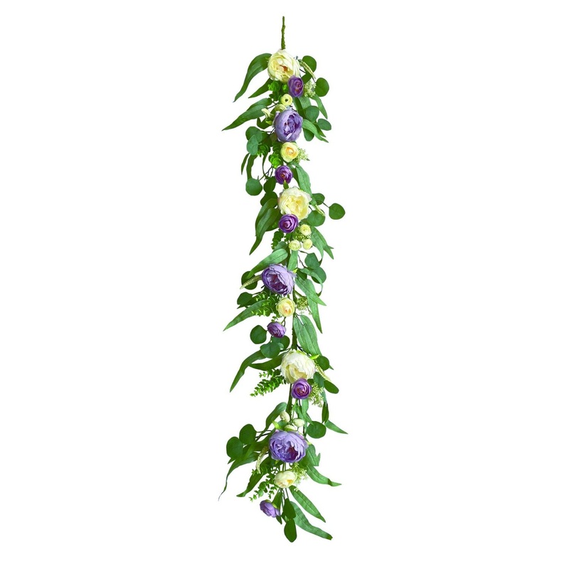 Transpac Easter Peony Garland