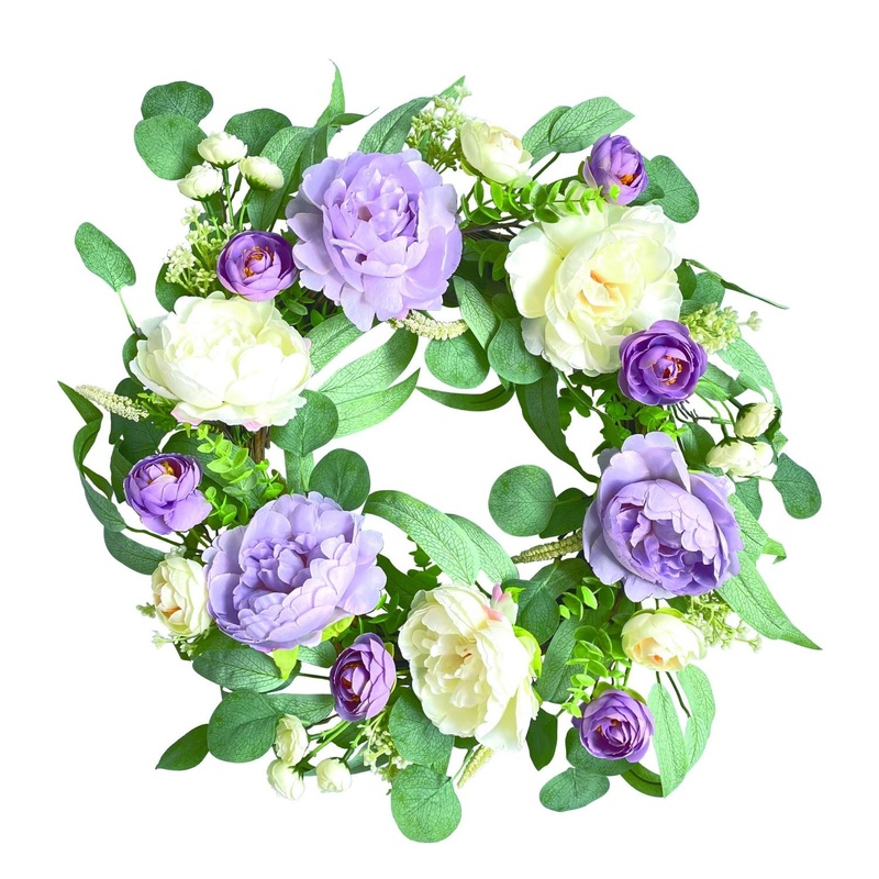 Transpac Easter Peony Wreath