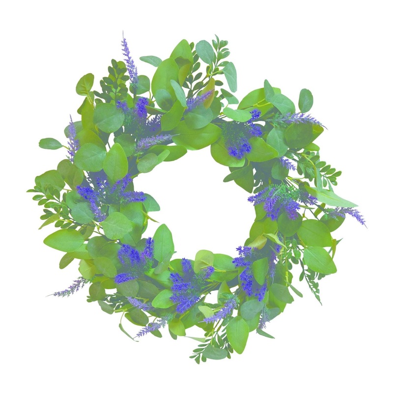 Transpac Lambs Ear & Lavender Wreath