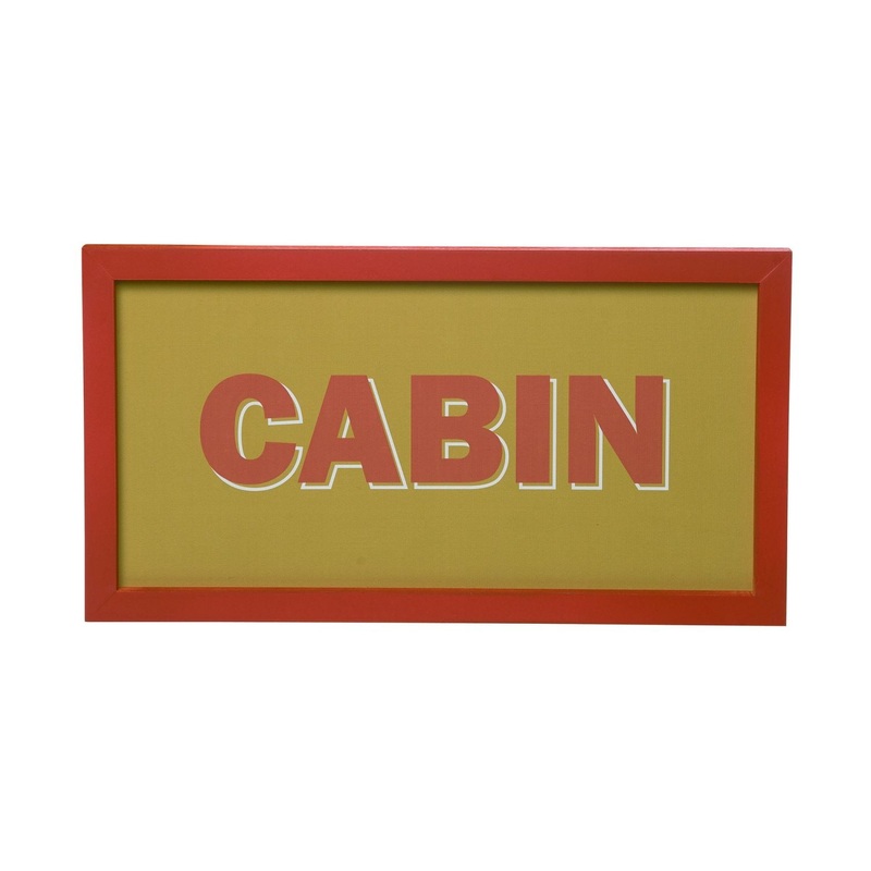 Transpac MDF Framed Cabin Statement Wall Decor