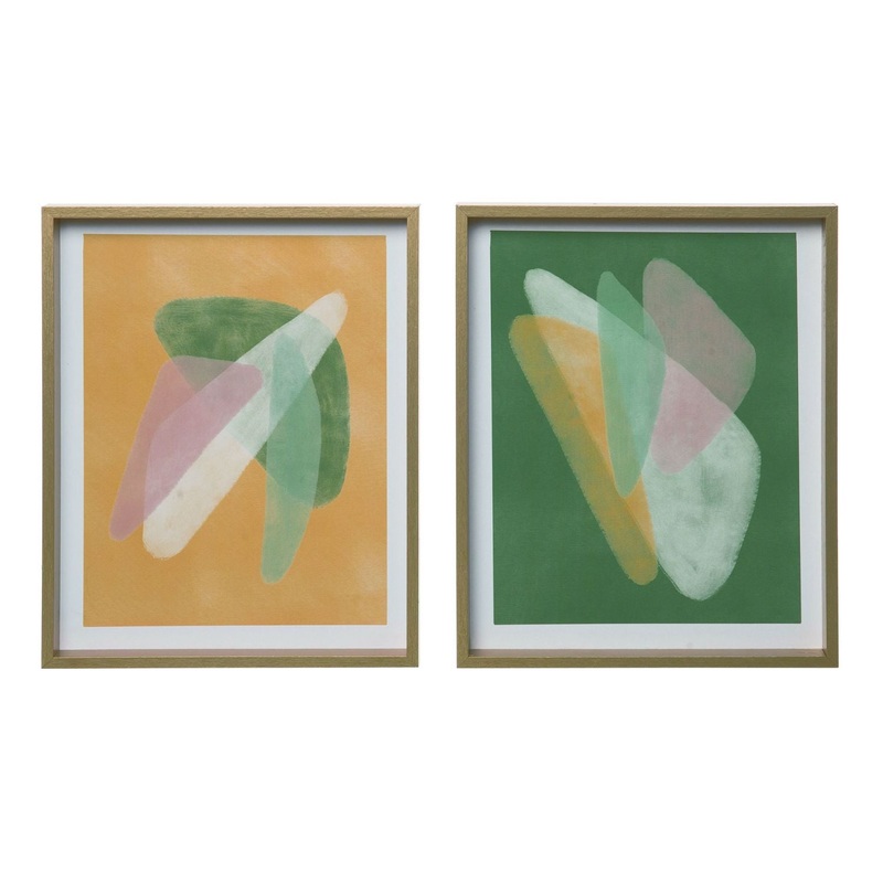 Transpac MDF Retro Modern Wall Decor, Set Of 2, Assortment