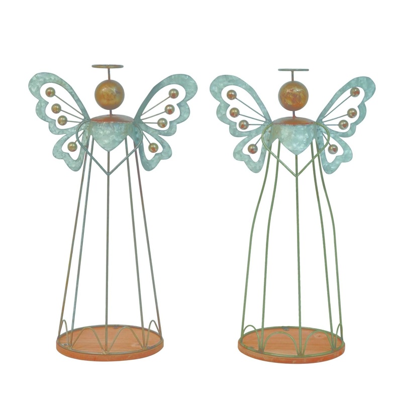 Transpac Metal Angel Table Decor, Set Of 2, Assortment