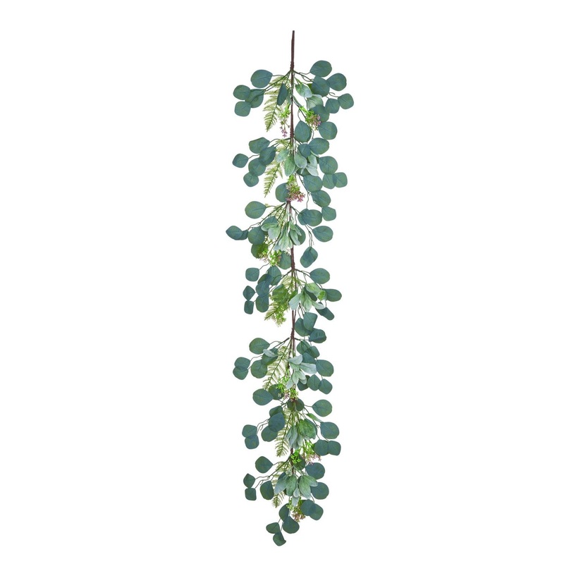 Transpac Neutral Eucalyptus Garland