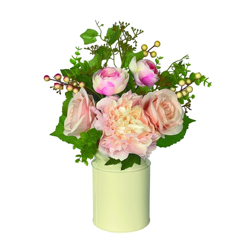 Transpac Peony & Rose Spray Decor