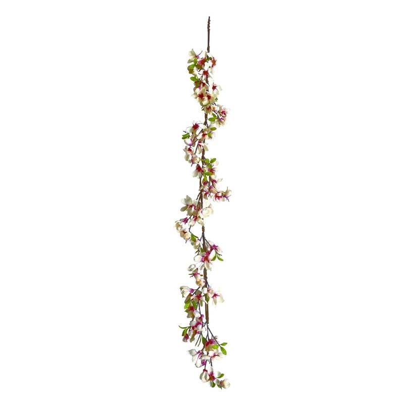 Transpac Pink Magnolia Garland