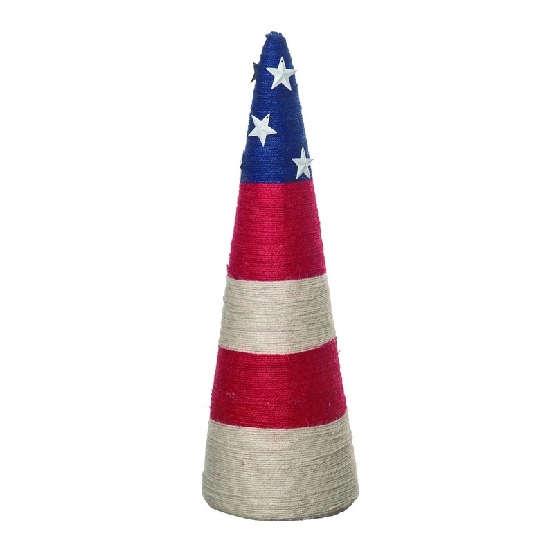 Transpac Ribbon Wrapped Americana Tree