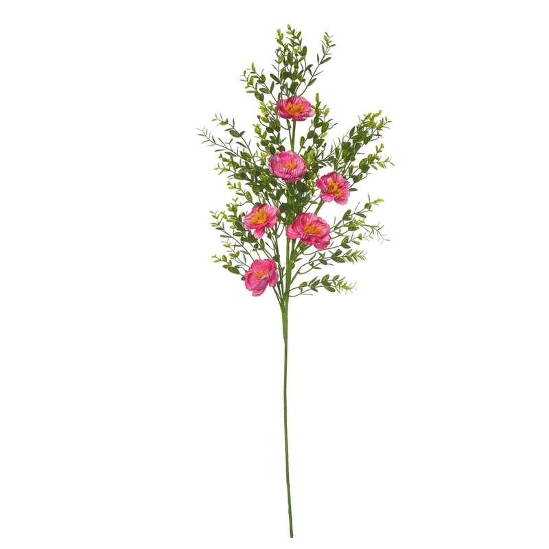 Transpac Spring Rose & Greenery Spray