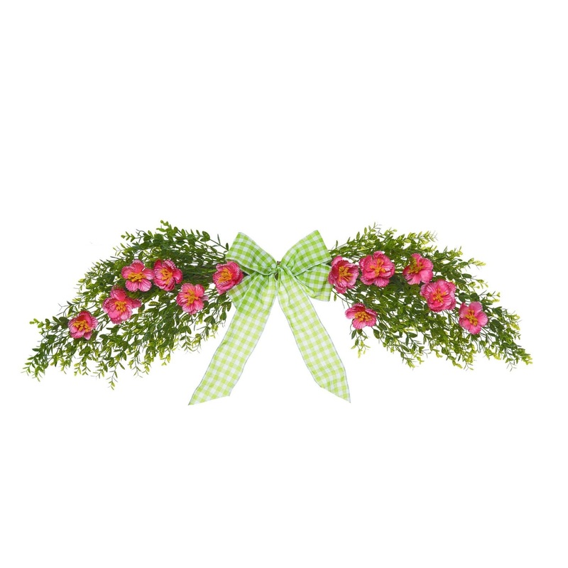 Transpac Spring Rose & Greenery Swag