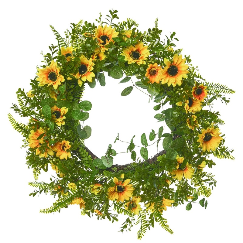 Transpac Sunflower Wreath