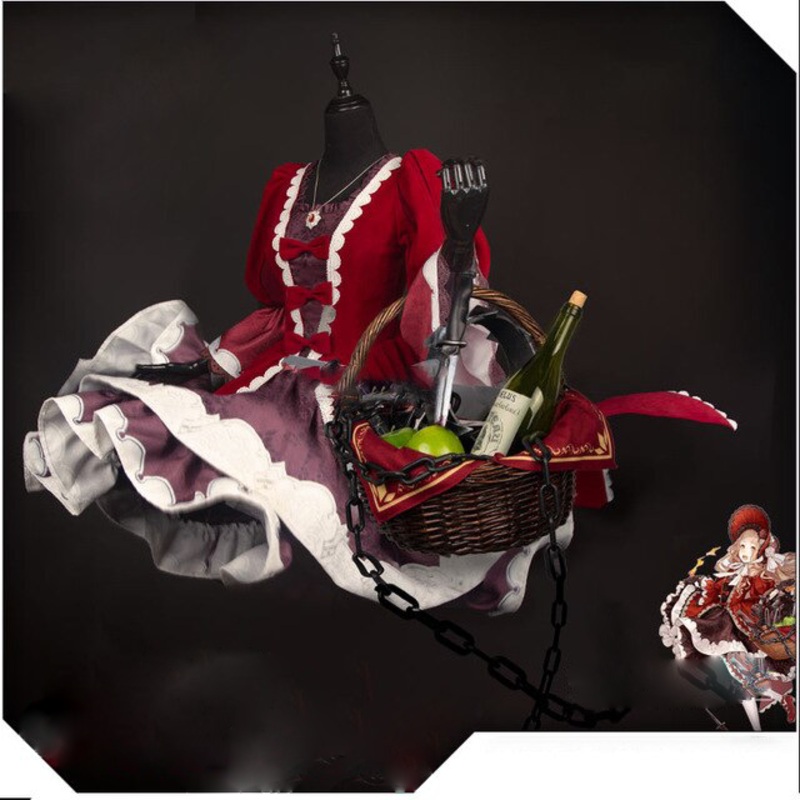 Anime Sinoalice Little Red Riding Hood Lolita Dress Cosplay Custume Women Halloween Carnival