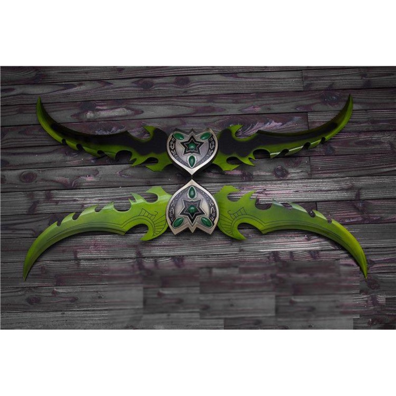 World Warcraft Frostmourne Illidan Ainosinus War Blade Edged Green Cosplay Sword
