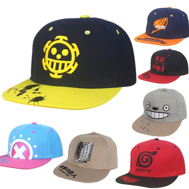 Anime Cartoon One Piece Tokyo Ghoul Attack On Titan Totoro Fairy Tale Naruto Ninja Skull Zapdos Articuno Cap Hat Baseball