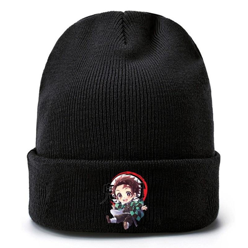 Anime Demon Slayer Kimetsu No Yaiba Knitted Cap Hip-hop Warm Cosplay Hat Unisex