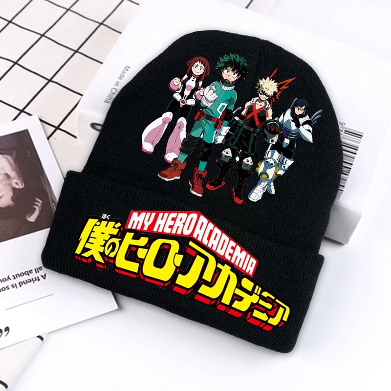 Anime My Hero Academia Autumn Winter Outdoor Warm Knit Hat Beanie Cap Cosplay Costume