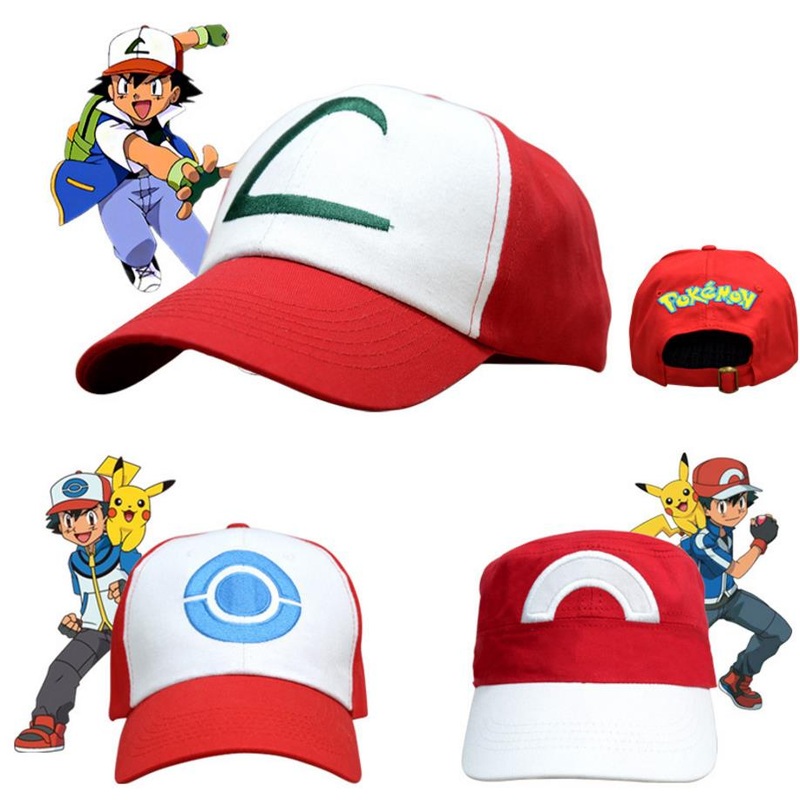 Anime Pocket Monster Ash Ketchum Cosplay Costumes Hats Cap