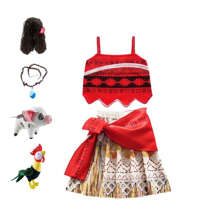 Baby Girl Princess Moana Carnival Cosplay Costumes For Children Vaiana Dress Halloween Costume Kid Little Girls Dresses