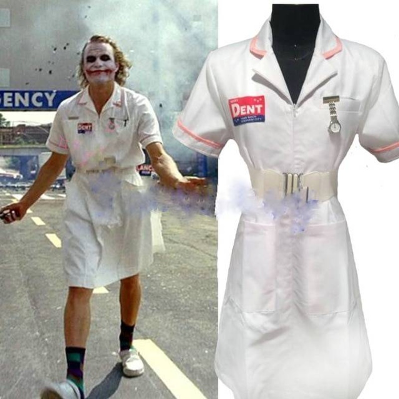 Batman Dark Knight Joker Nurse Dress Uniform Halloween Nurses Outfit Costumes Custom Made