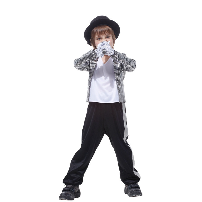 Birthday Carnival Michael Jackson Costume Cosplay Kids Boys Halloween Show Fancy Dress