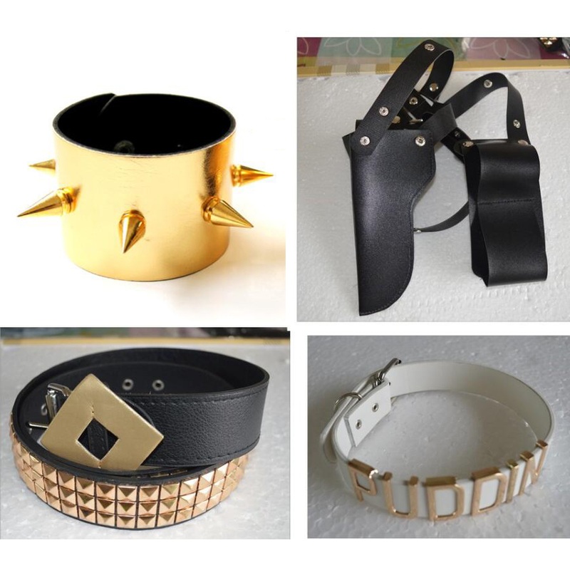 4pcslot Cosplay Joker And Harley Squad Set Costumes Quinn Children Costume Necklace Puddin Belt