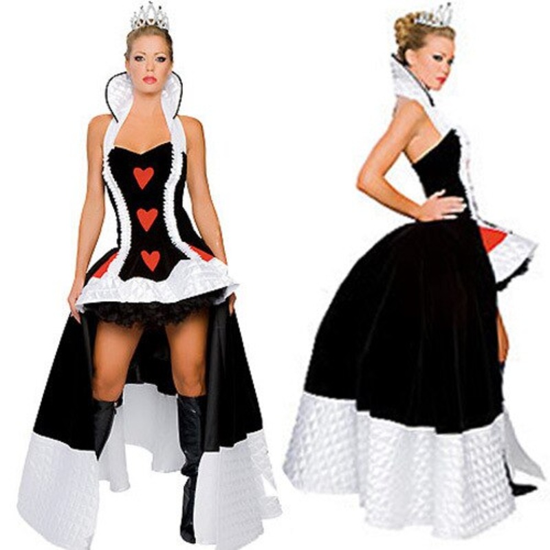 Alice In Wonderland Costume Women Adult Fantasy Sexy Queen Hearts Party Cosplay Fancy