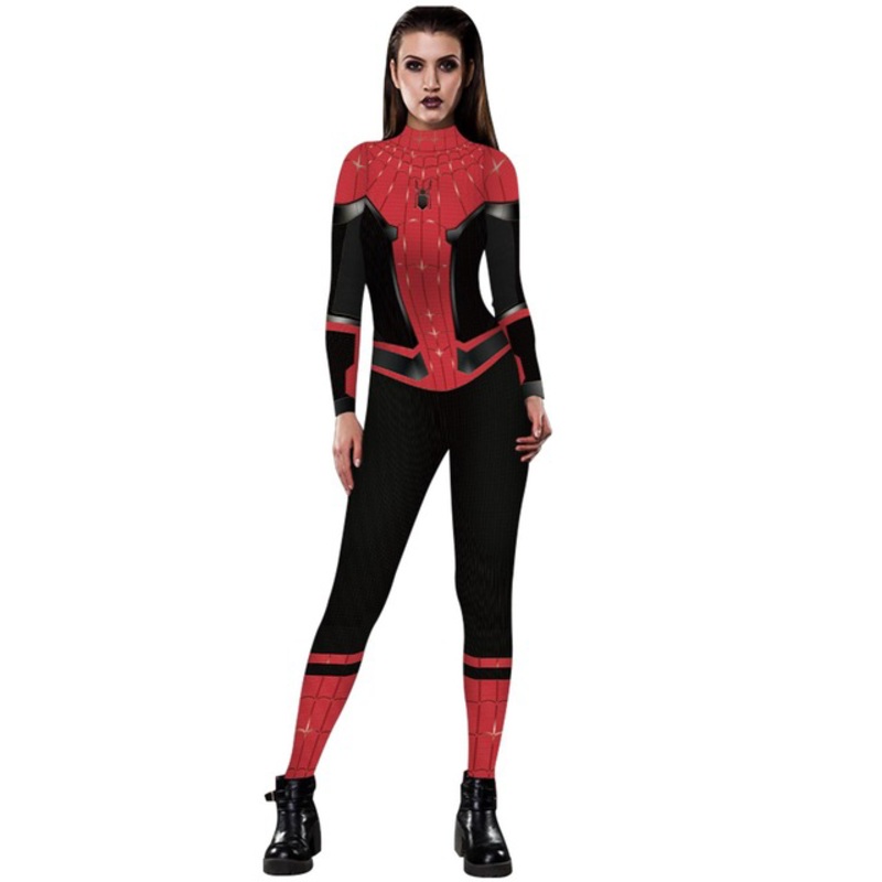 Vip Spiderman Far From Home Peter Parker Cosplay Costume Superhero Bodysuit Women Marvel Jumpsuit Halloween