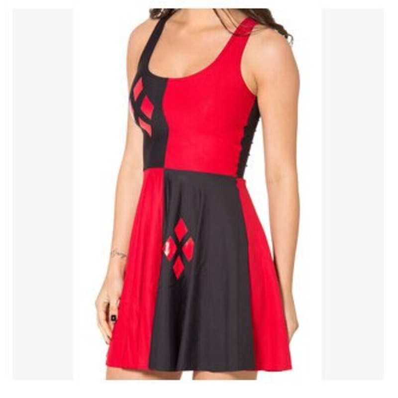 Adult Women Comics Super Harley Quinn Costume Fancy Dress Harlyquinn Cosplay Halloween Clown Plus Size S-4xl