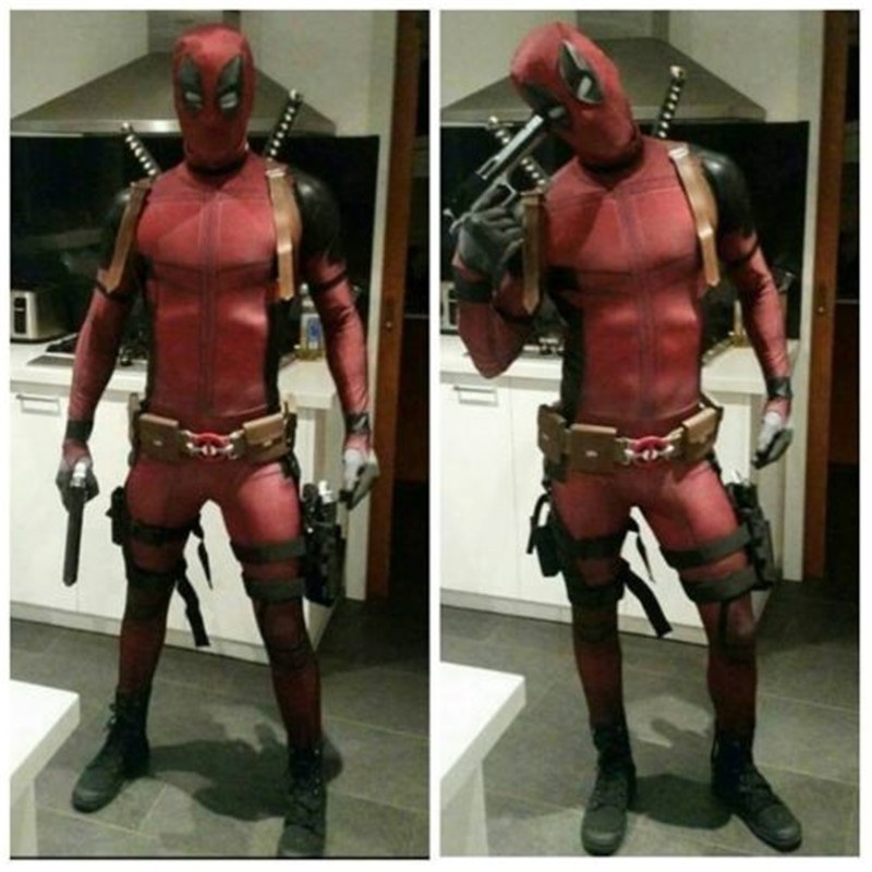 Anime Wade Winston Wilson Cosplay Unisex Red Full Body Spandex Boy Adult Zentai Bodysuit Deadpool Halloween Fancy Ball Costumes