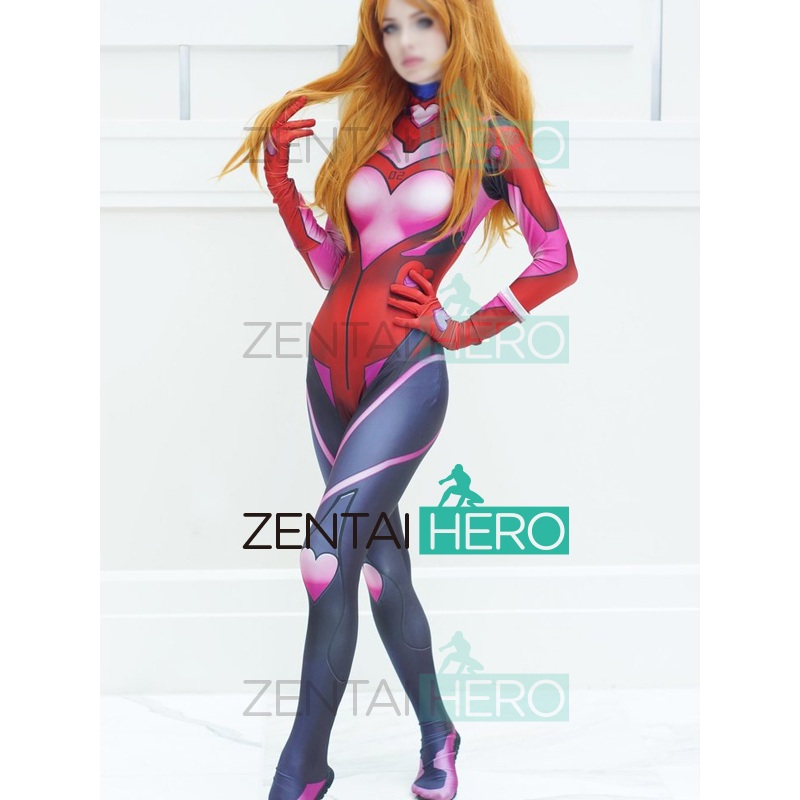 3d Printting Neon Genesis Evangelion Valentine Plugsuit Asuka Cosplay Costumes Eva Zentai Girls Bodysuit