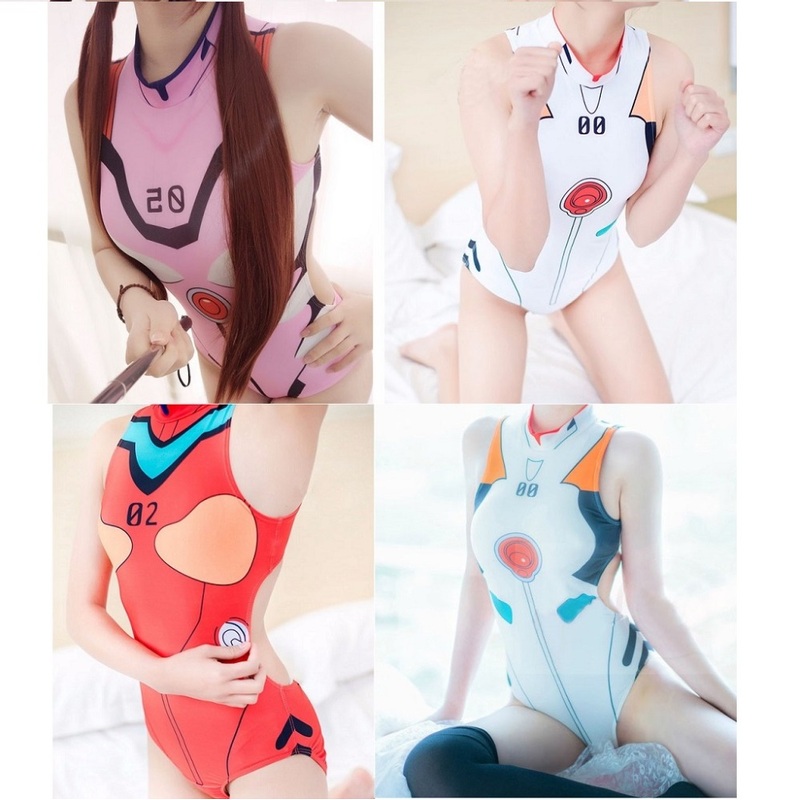 Anime Neon Genesis Evangelion Cosplay Costume Eva Swimsuit Ayanami Rei Asuka Langley Soryu One-pieces Spandex