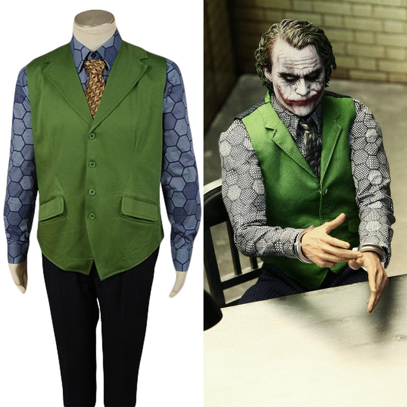 Batman Dark Knight Joker Cosplay Costume Hexagon Tailor Made Halloween Carnival Adult Men
