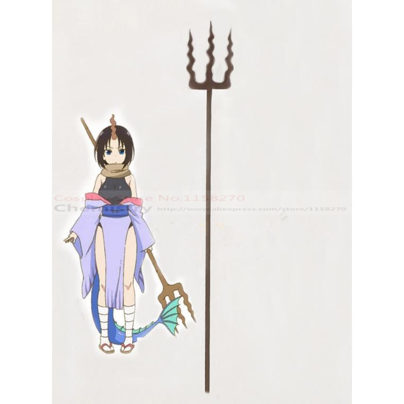 Miss Kobayashis Dragon Maid Elma Jouii Cosplay Trident