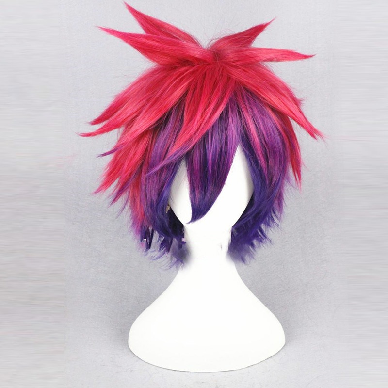 30cm Multi-color Short Layered No Game Life Sora Synthetic Wig Cosplay Costume Heat Resistance Fiber