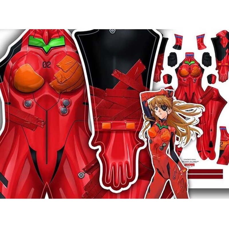 3d Print Movie Neon Genesis Evangelion Asuka Langley Soryu Cosplay Costumes Eva 30 Zentai Lycra Bodysuit Custom Plug Suit