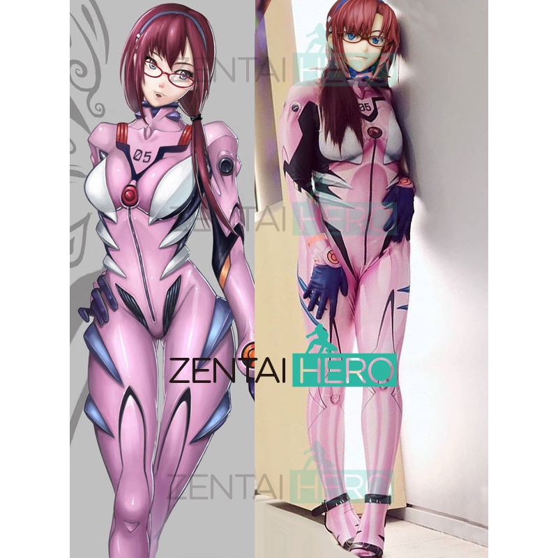 3d Printed Anime Mari Makinami Illustrious Neon Genesis Evangelion Cosplay Costume Eva Plug Suit 18051705