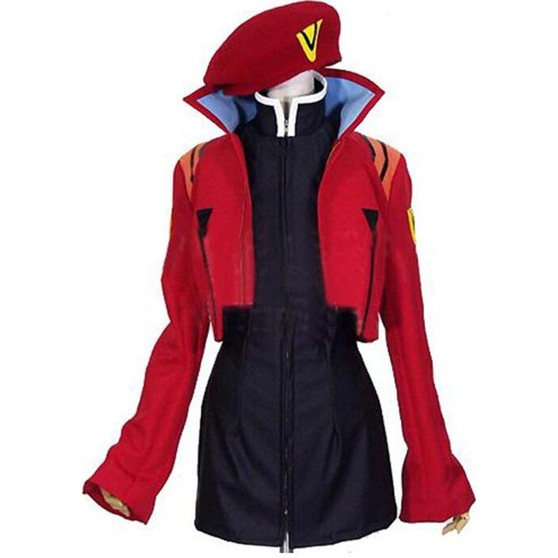 Anime Eva Neon Genesis Evangelion Katsuragi Misato Cosplay Costume Girls Uniform Outfit Custom