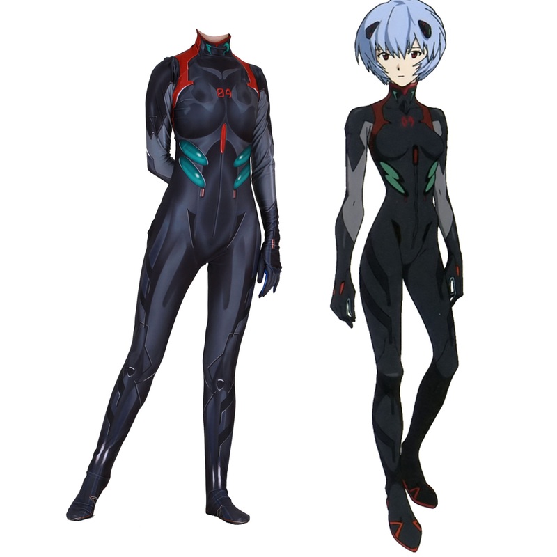 Anime Eva Neon Genesis Evangelion Plugsuit Cosplay Costume Ayanami Rei Zentai Bodysuit Suit Jumpsuits
