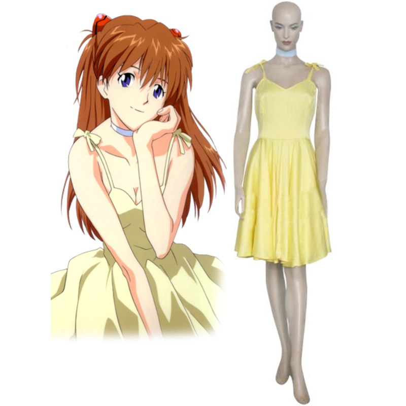 Anime Neon Genesis Evangelion Eva Asuka Langley Soryu Dress Cosplay Costume Tailor Made