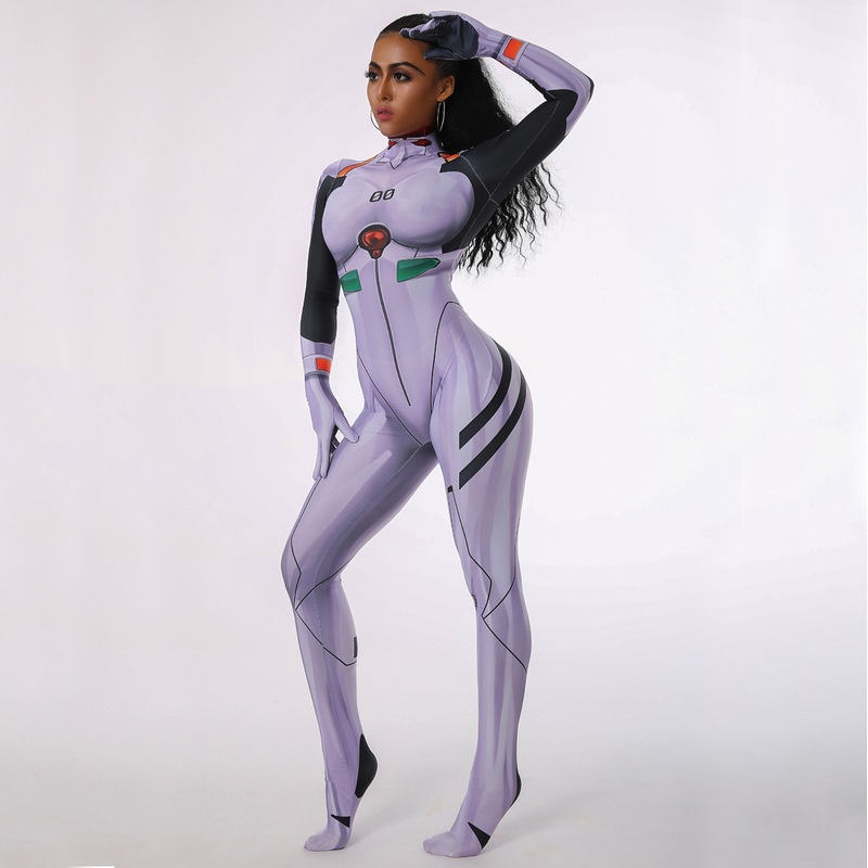 Anime Neon Genesis Evangelion Eva Cosplay Costumes Ayanami Rei Eva-00 Proto Type Zentai Spandex Jumpsuits Halloween Suit
