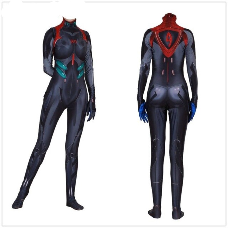 Anime Neon Genesis Evangelion Eva Rei30 Plugsuit Cosplay Costumes Fullbody Zentai Suit Sexy Women Jumpsuit Long Sleeve