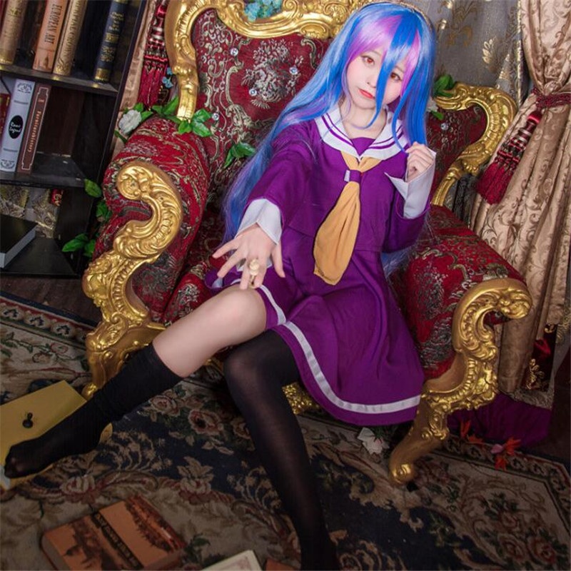 Anime No Game Life Shiro Cosplay Costumes Daily Halloween Cartoon Girls Lolita Dress Suits College Uniforms