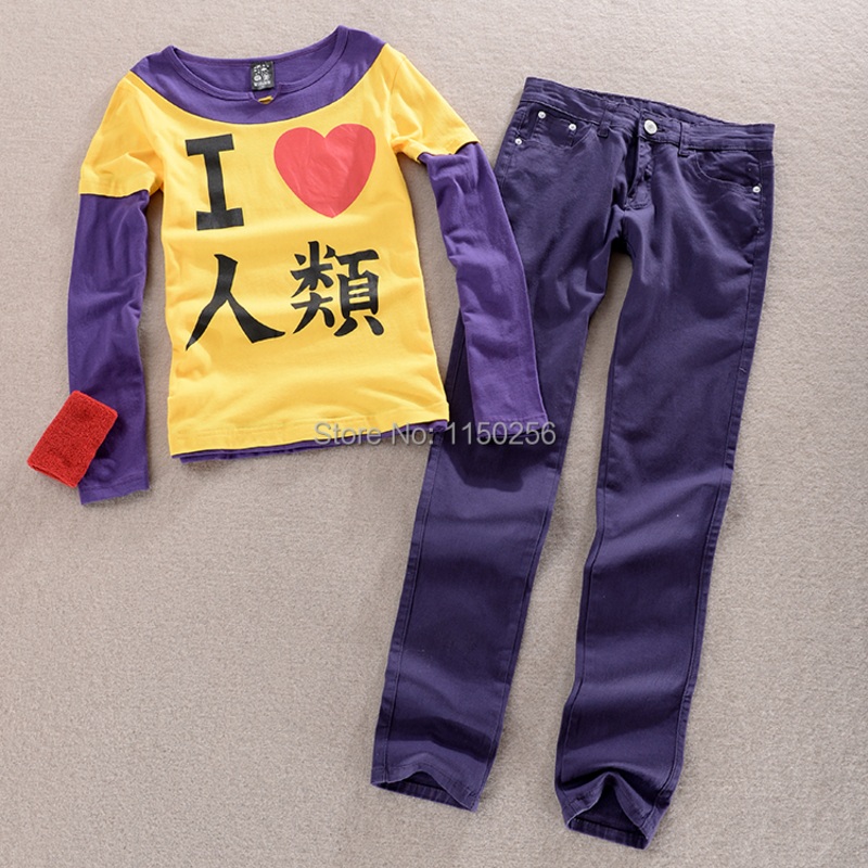 Anime No Game Life Sora Inch I Love Human Cosplay Costume T-shirtpantswrist Halloween