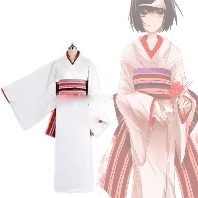Anime Noragami Nora Hine Kimono Yukata Cosplay Costume With Headwear Hand Band
