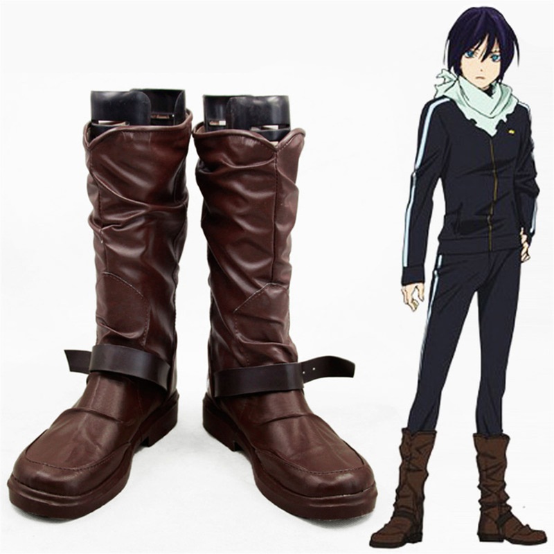 Anime Noragami Yato Cosplay Shoes Men Women Leather Boots Halloween Carnival