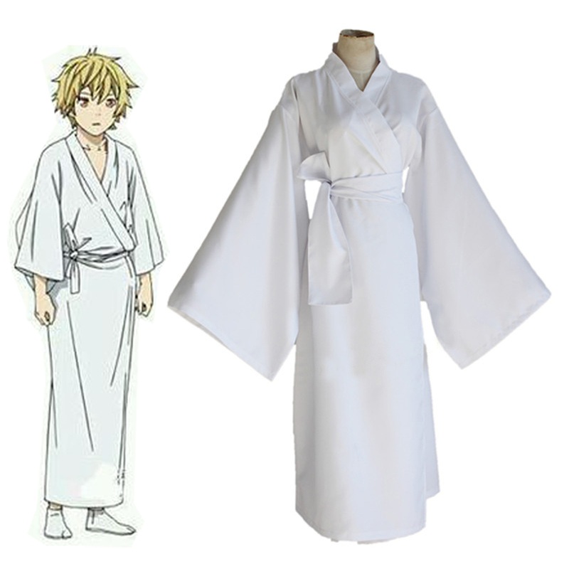 Anime Noragami Yukine Cosplay Costume White Kimono Yukata Belt Halloween Costumes