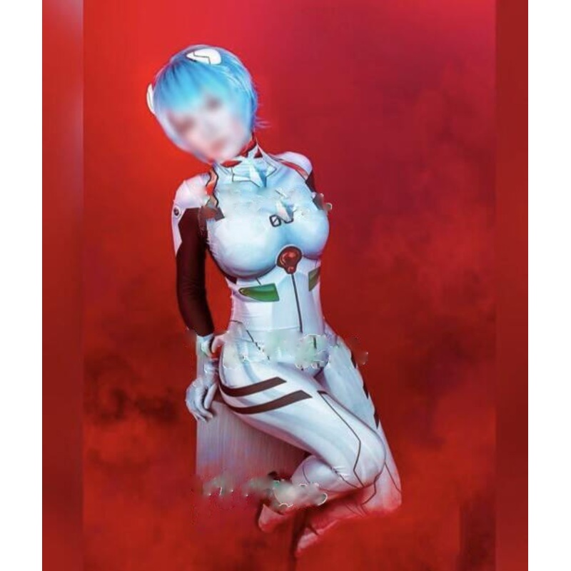 Ayanami Rei Cosplay Costume 3d Print Eva Plug Suit Anime Neon Genesis Evangelion Zentai Catsuit Lycra Spandex Bodysuit