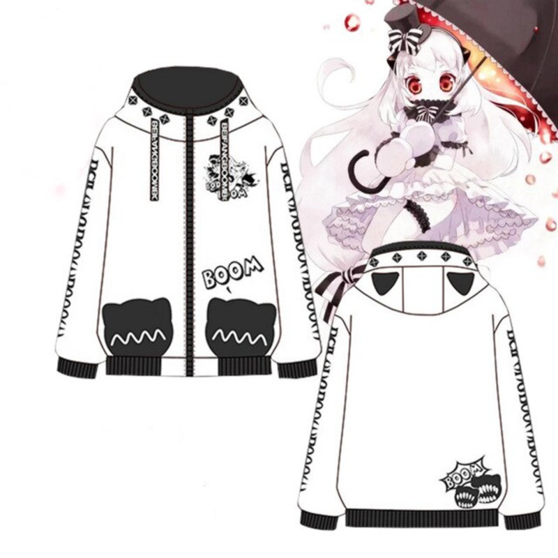 Anime Kantai Hoodie Cosplay Costumes Kancolle Hoppou Seiki Hooded Zipper Sweatshirts Daily Jacket