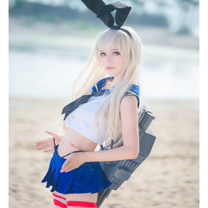 Anime Kantai Shimakaze Uniforms Cosplay Costume Shippingsocks