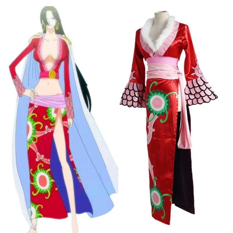 Anime One Piece Boa Hancock Cosplay Costume Halloween Costumes Sexy Women Cheongsam Dress